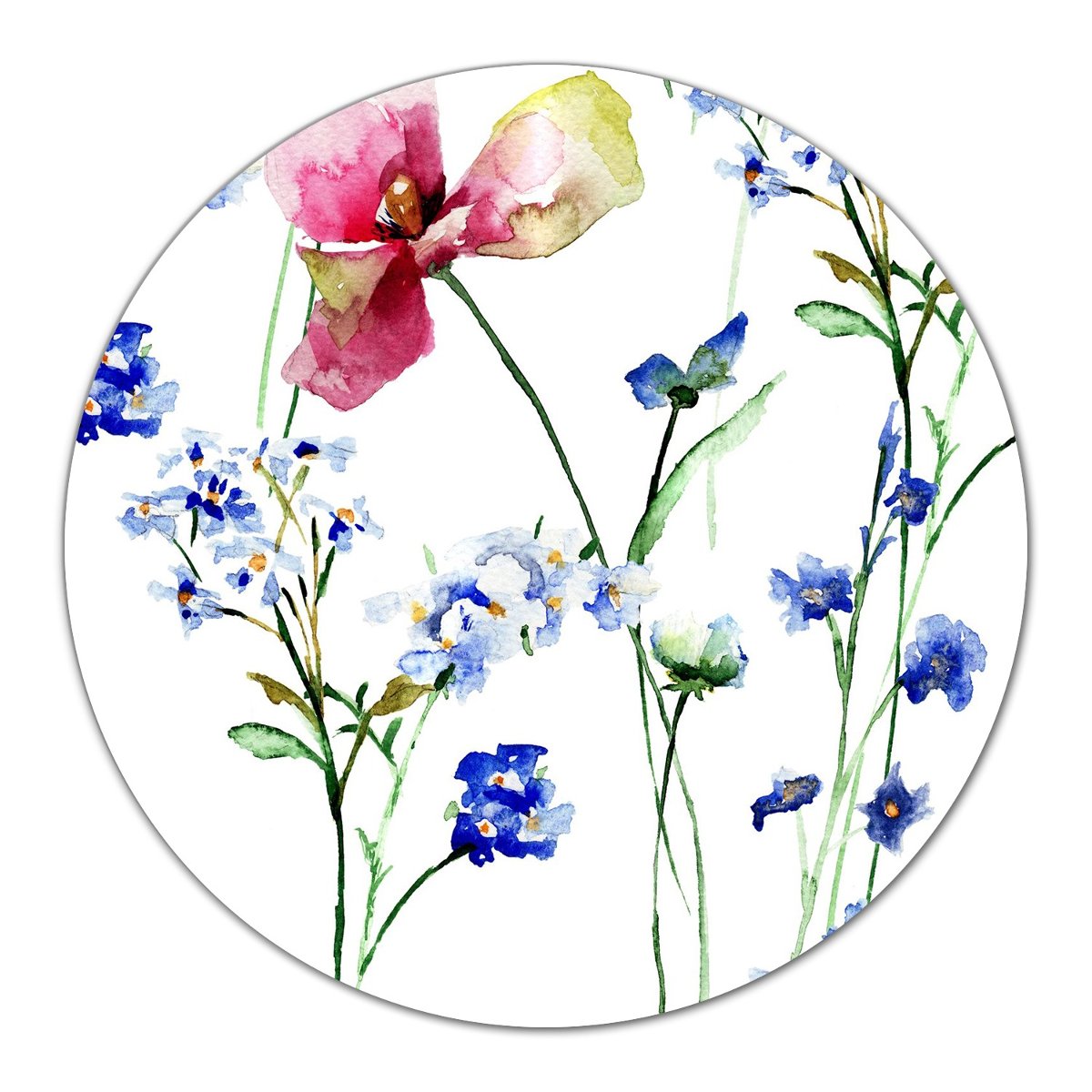 Deska osłona kuchenna Malowane pędzlem kwiaty fi40, Coloray