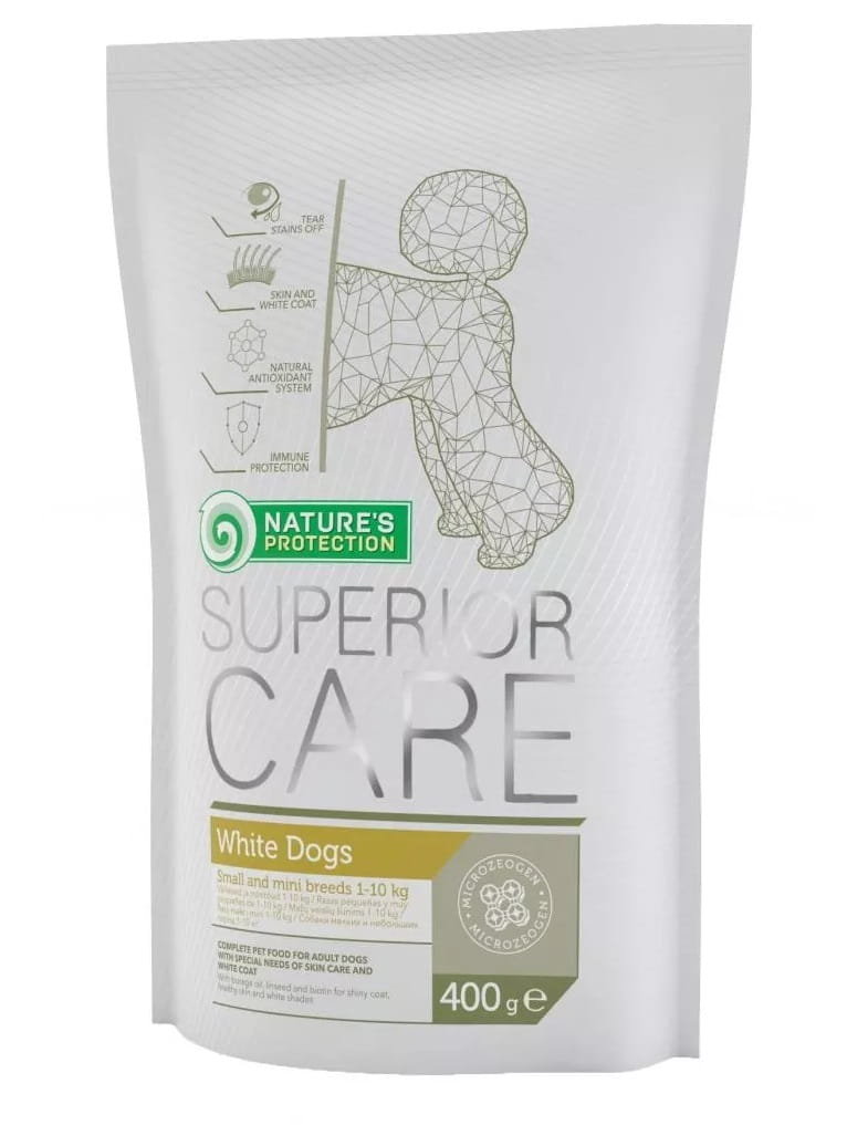 Nature's Protection Superior Care White Dog Small BREED Adult Feed 1er Pack (1 X 400 G) NP