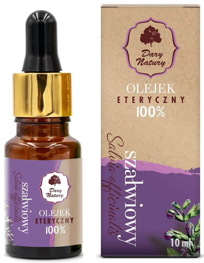 Dary Natury Olejek Eteryczny Szałwiowy 100% 10ml - Dary Natury