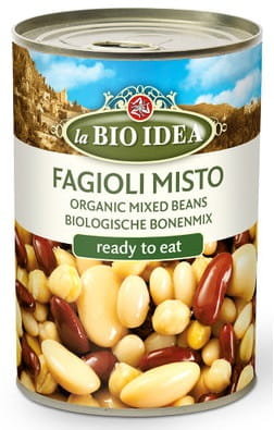 La Bio Idea (makarony, strączkowe, inne) FASOLA MIX (PUSZKA) BIO 400 g - BP-8717496900159