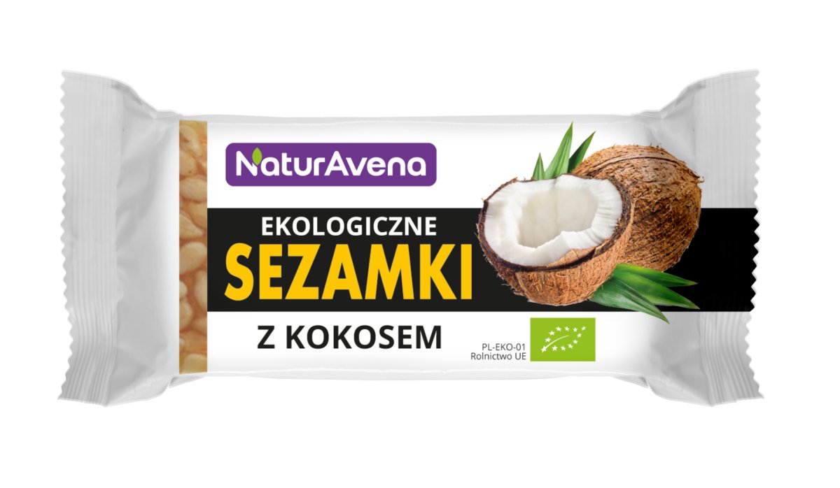 NATURAVENA Sezamki z kokosem BIO 27g - Naturavena