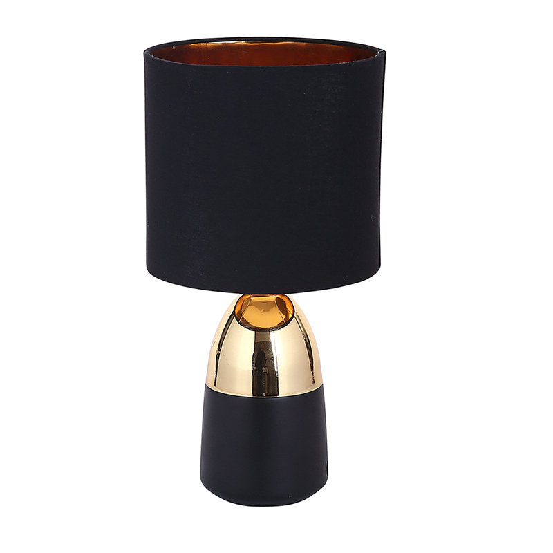 Lumarko Lampa Stołowa Z Podstawą Metalową 16x31 Cm Złota+czarny 