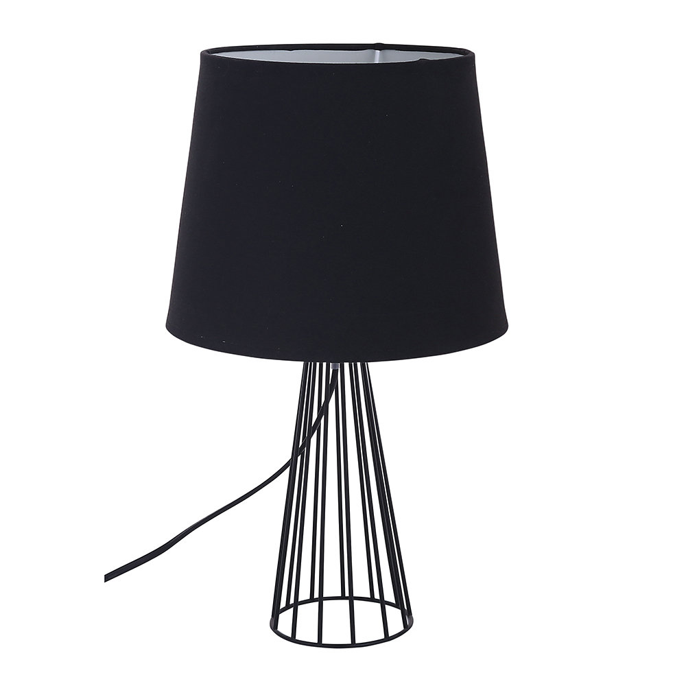 Lumarko Lumarko Lampa Stołowa Z Podstawą Metalową Szprosową 23x40 Cm Czarna! 1704001216 Alt