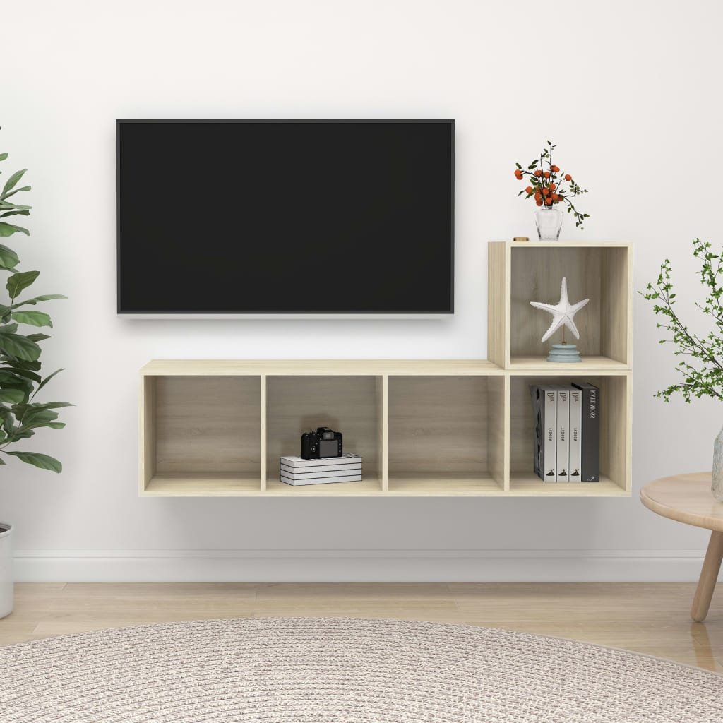 vidaXL Lumarko 2-cz. zestaw szafek TV, dąb sonoma, płyta wiórowa 3079802