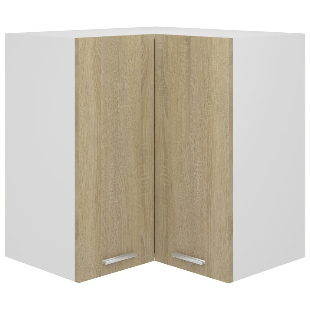 vidaXL vidaXL Wisząca szafka narożna, kolor dąb sonoma, 57x57x60 cm, płyta