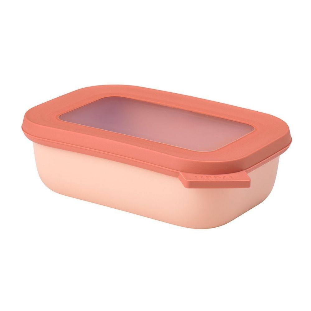 Mepal Mepal Cirqula Oblong Nordic Blush 0,5 L Brzoskwiniowa Miska Kuchenna Plastikowa Z Pokrywką