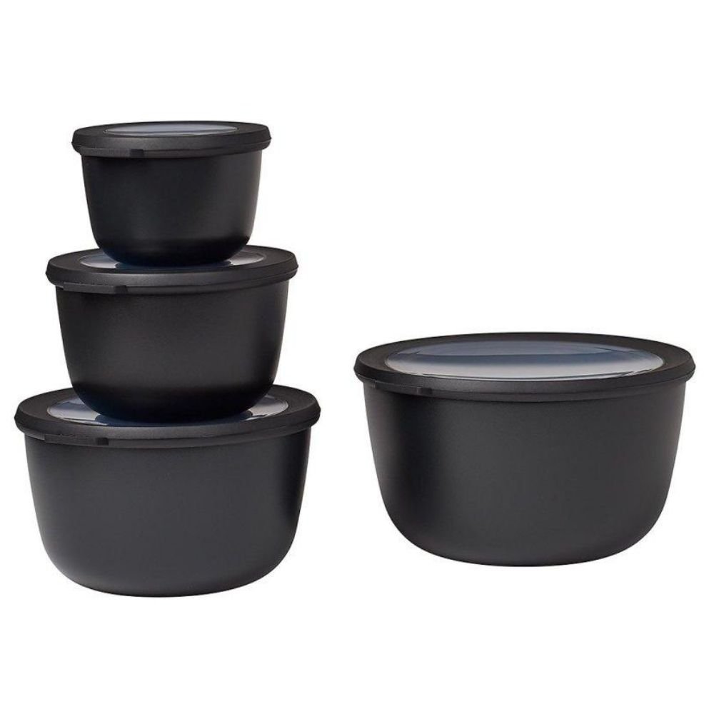 Mepal Zestaw misek wysokich Cirqula 4 szt. (500+1000+2000+3000) - nordic black 106233041100