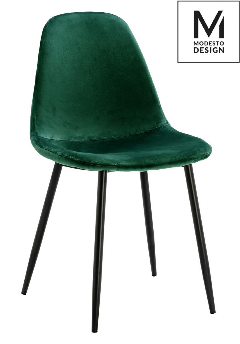 Green Modesto Design MODESTO krzesło LUCY zielone welur metal PM069 VELVET