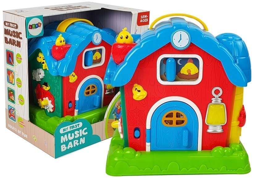 Import leantoys leantoys Muzyczna Stodoła Zwierzęta Gospodarstwo Dźwięki Muzyka Czerwona 8475