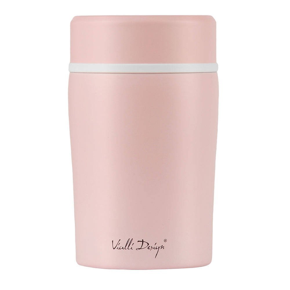 Vialli Design Fuori 0,5 L Różowy Termos Obiadowy Ze Stali Nierdzewnej
