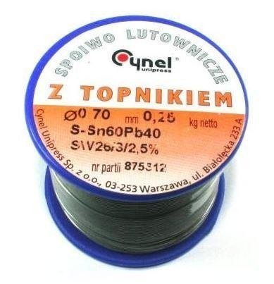 Lut Cynowy Z Topnikiem Fi 1,50 250G Szt