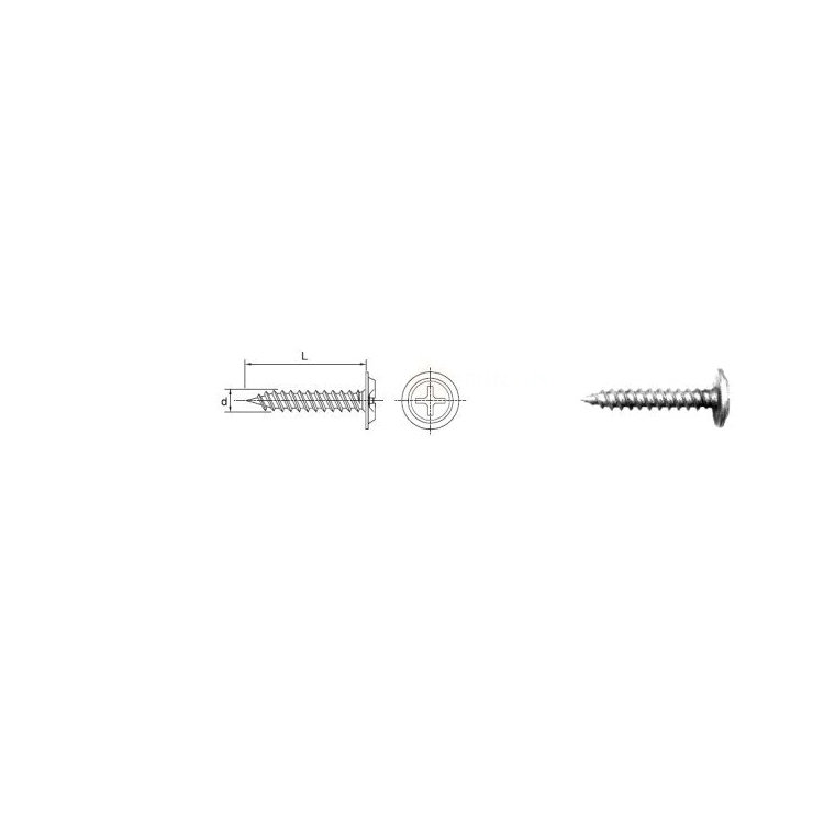 WKRĘT Z ŁBEM PODKŁADKOWYM OCYNKOWANY 4.2*65MM KG