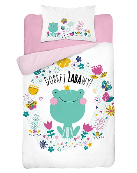Detexpol Pościel 100x135 do łóżeczka żabka