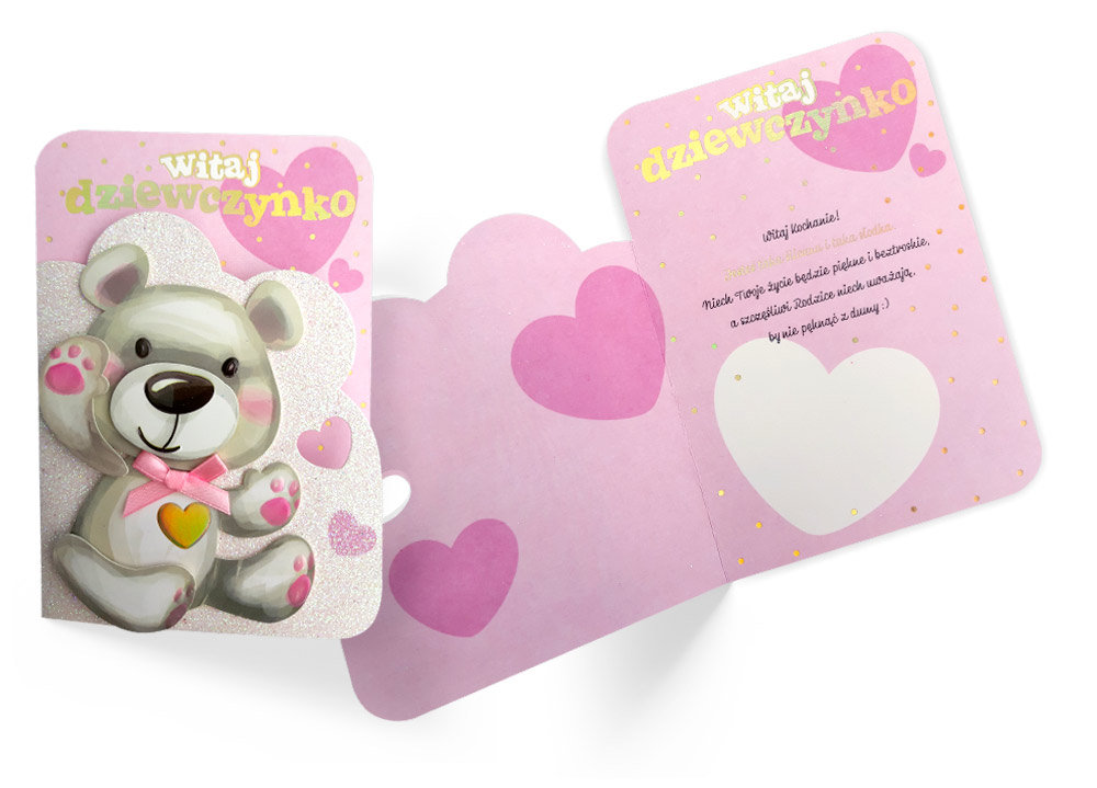 Kukartka Karnet DK-785 Narodziny (dziewczynka) - Kukartka