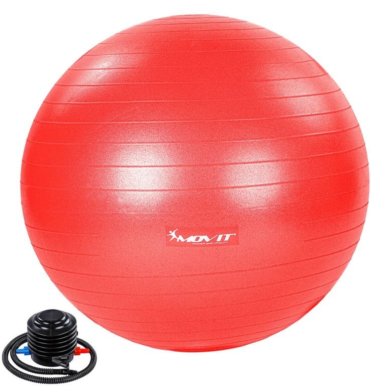 Movit Piłka gimnastyczna z pompką 55 cm czerwony M75543