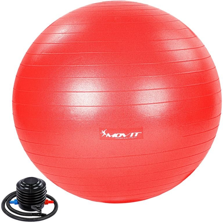 Movit Piłka gimnastyczna z pompką 85 cm czerwony M75564