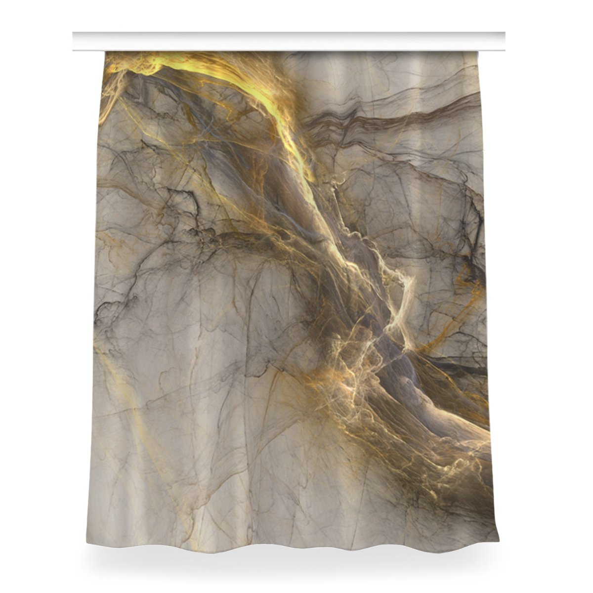 Klasyczna zasłona z nadrukiem Marmur złoty 150x200, Fabricsy