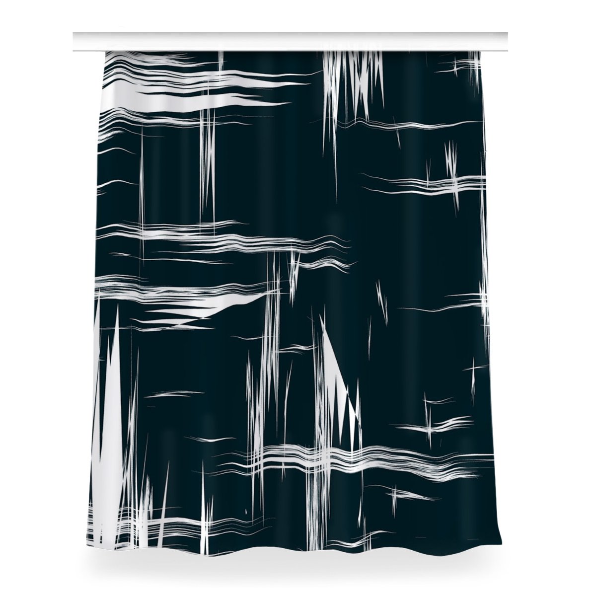 Gotowa zasłona na kółka Białe zadrapania 150x200, Fabricsy