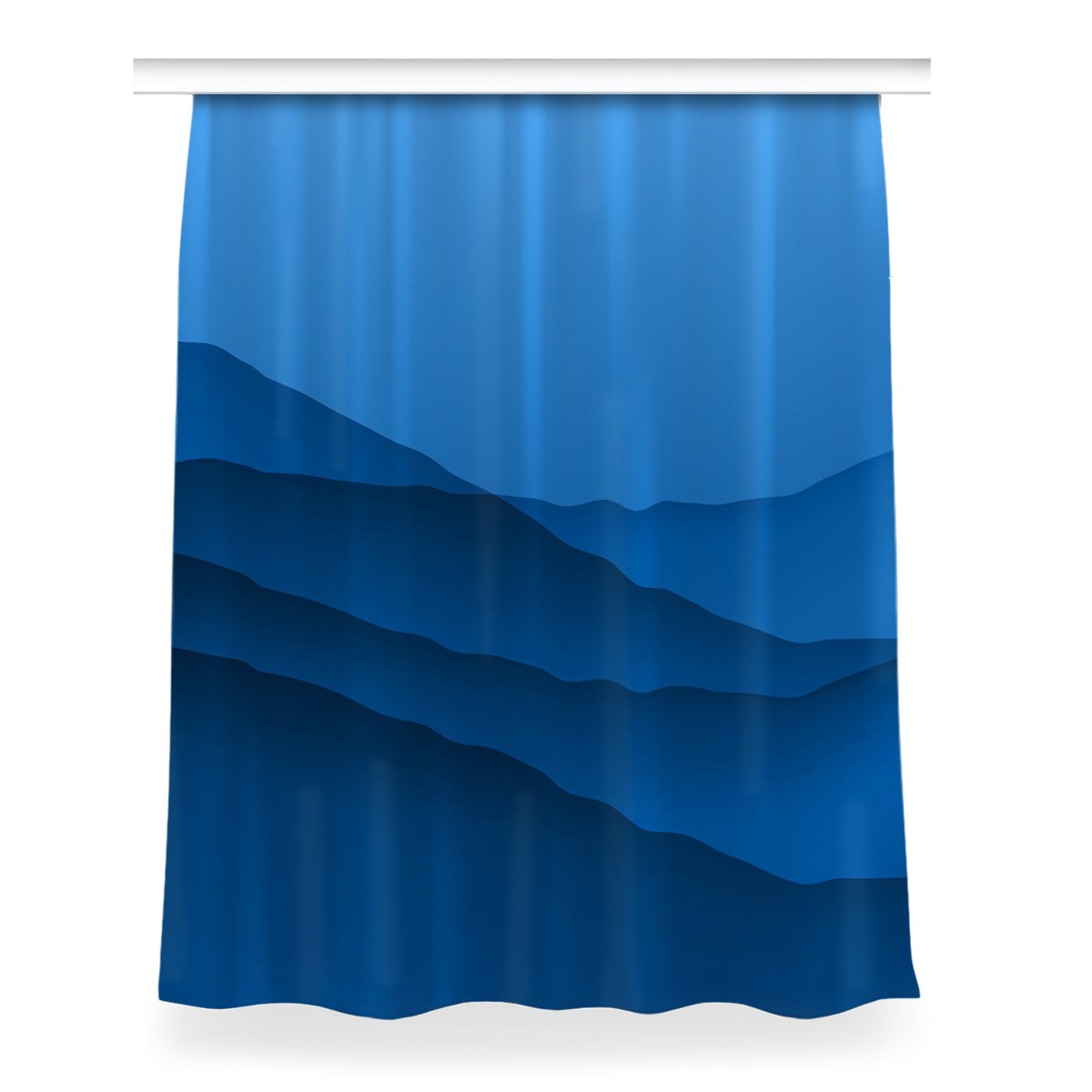 Gotowa zasłona Przejście niebieskie dekor 150x200, Fabricsy