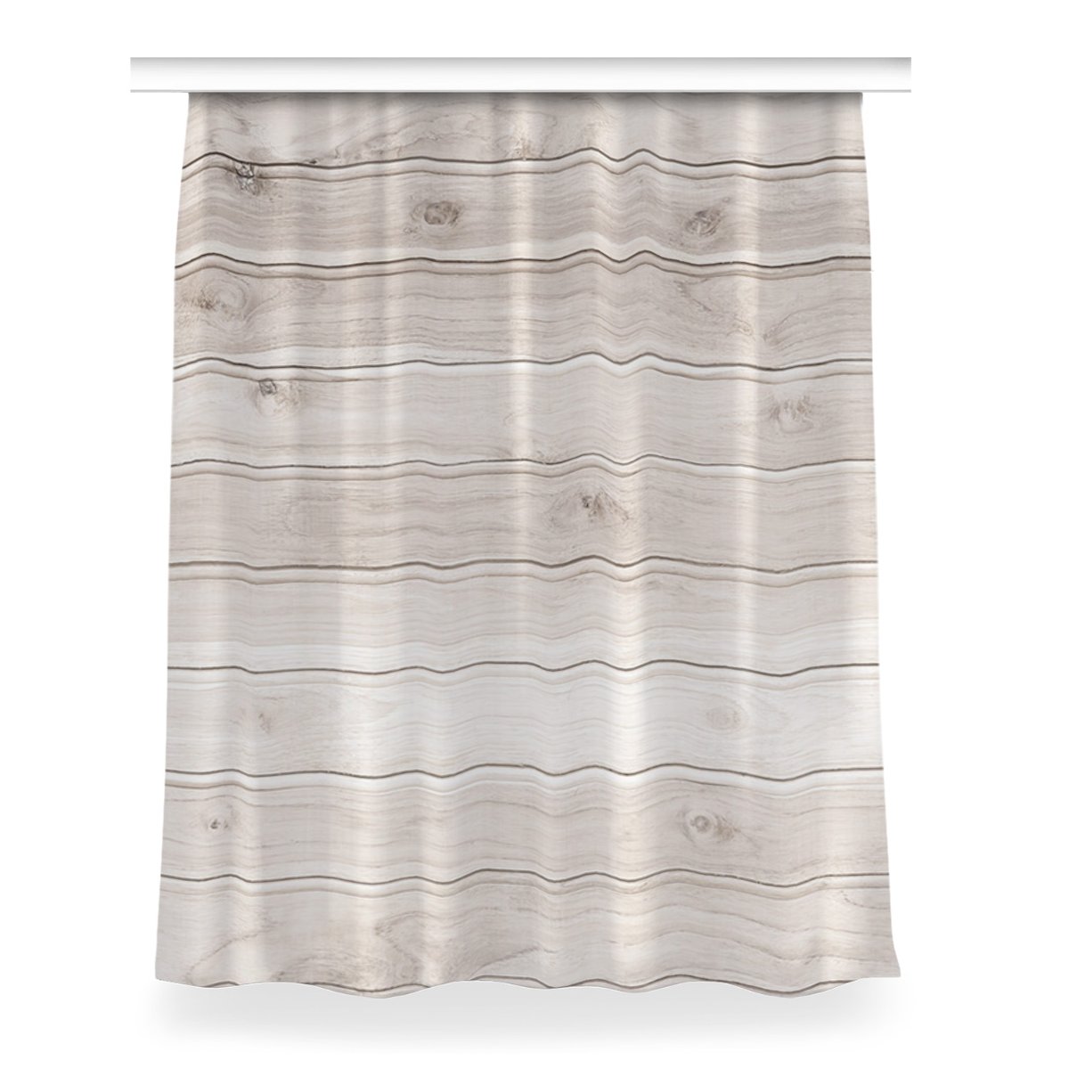 Klasyczna zasłona kolory Białe deski wzór 150x200, Fabricsy