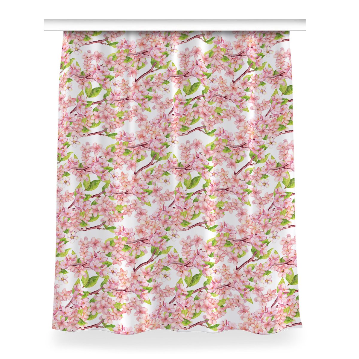 Zasłona klasyczna z grafiką Kwiaty wiśni 150x200, Fabricsy