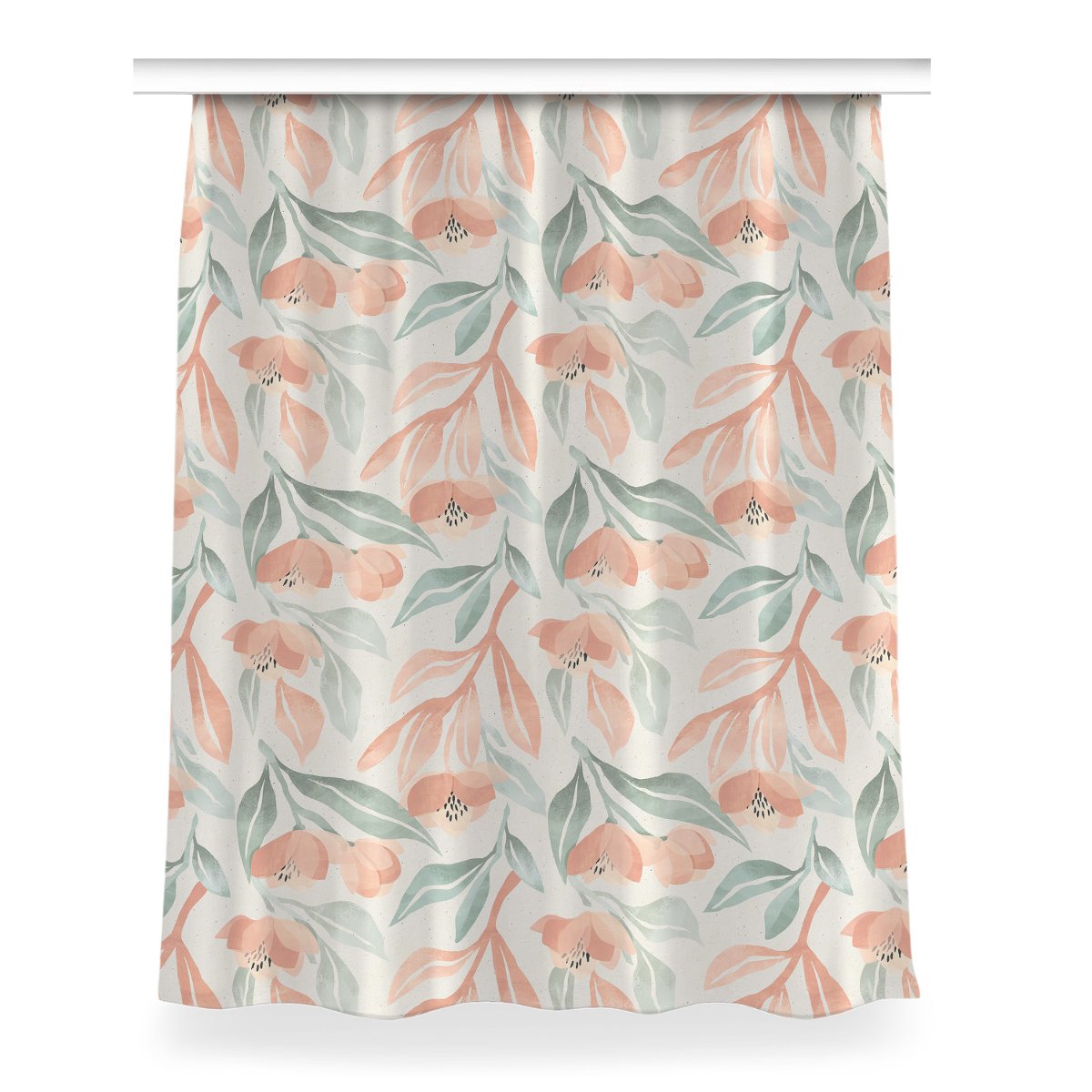 Gotowa zasłona kolory Liście do salonu 150x200 cm, Fabricsy