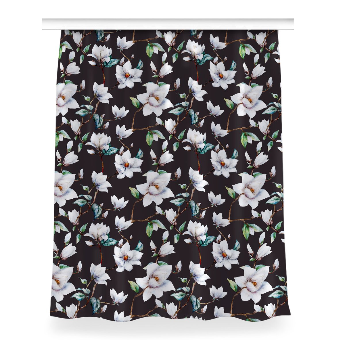 Gotowa zasłona z grafiką Malowane kwiaty 150x200, Fabricsy