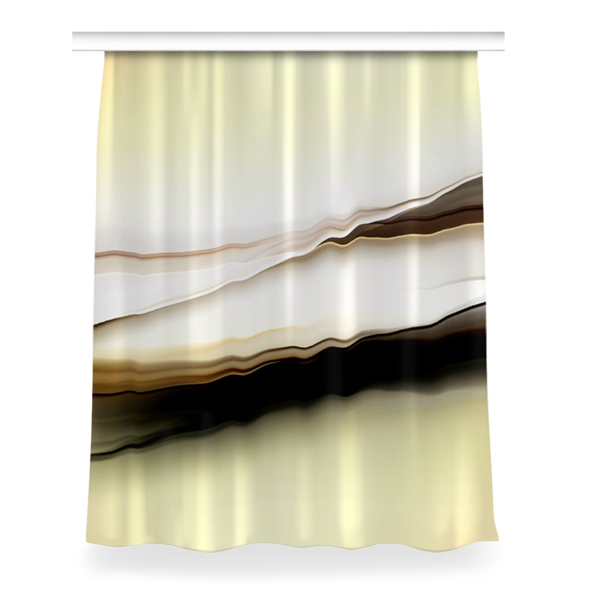 Gotowa zasłona na kółka Abstrakcja beż 150x200 cm, Fabricsy