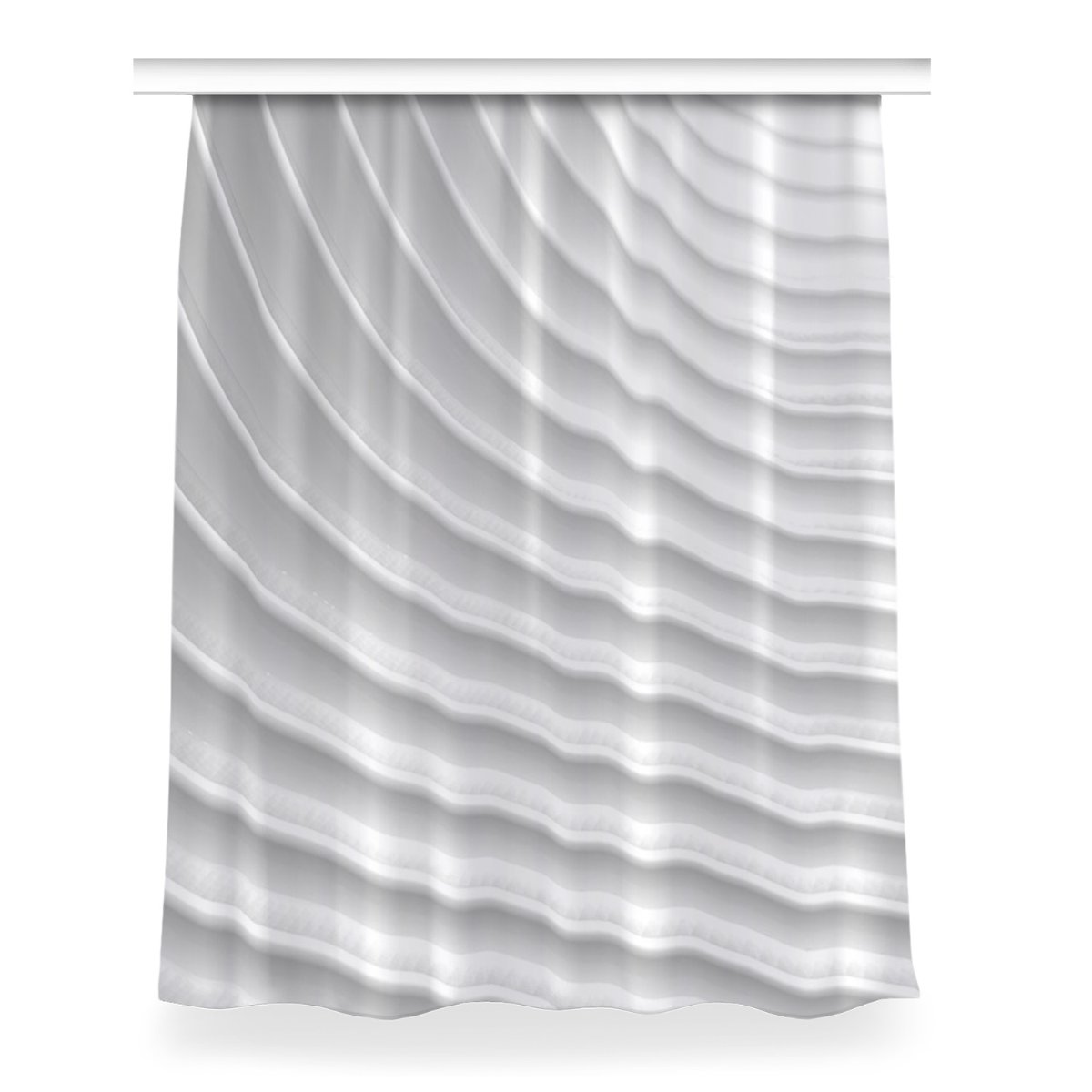 Gotowa zasłona z nadrukiem Białe żłobienia 150x200, Fabricsy