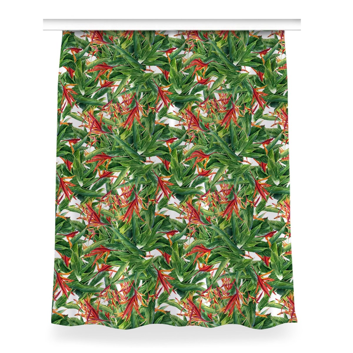 Klasyczna zasłona kolory Egzotyczne kwiaty 150x200, Fabricsy