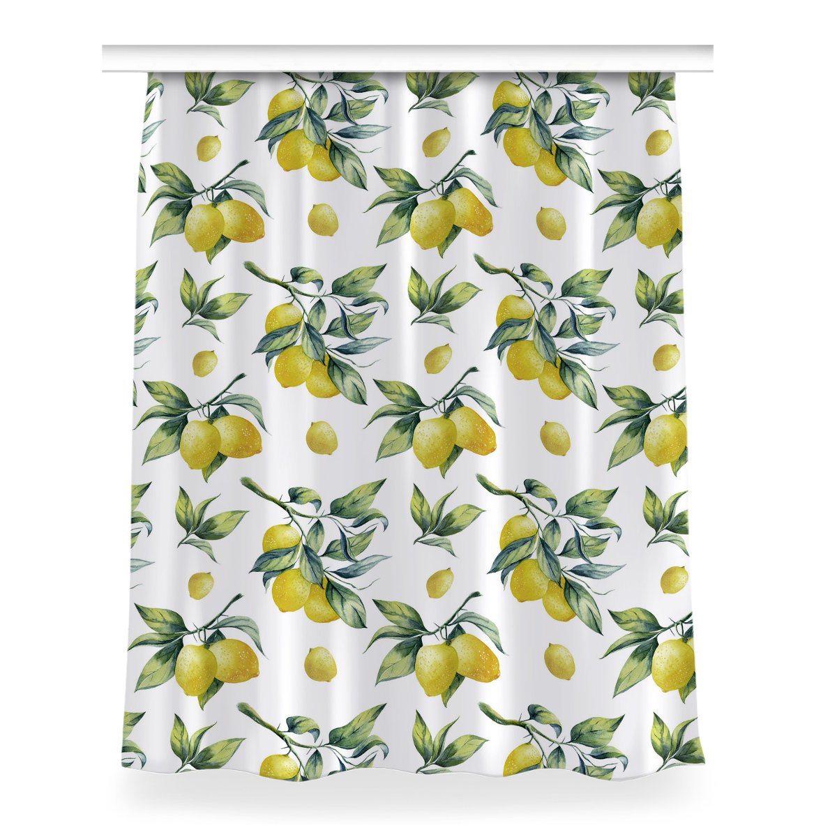 Klasyczna zasłona kolory Żółte cytryny 150x200 cm, Fabricsy