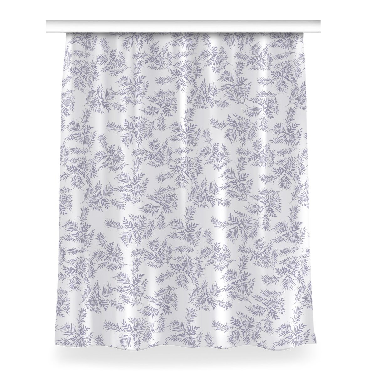 Klasyczna zasłona z nadrukiem Szare liście 150x200, Fabricsy