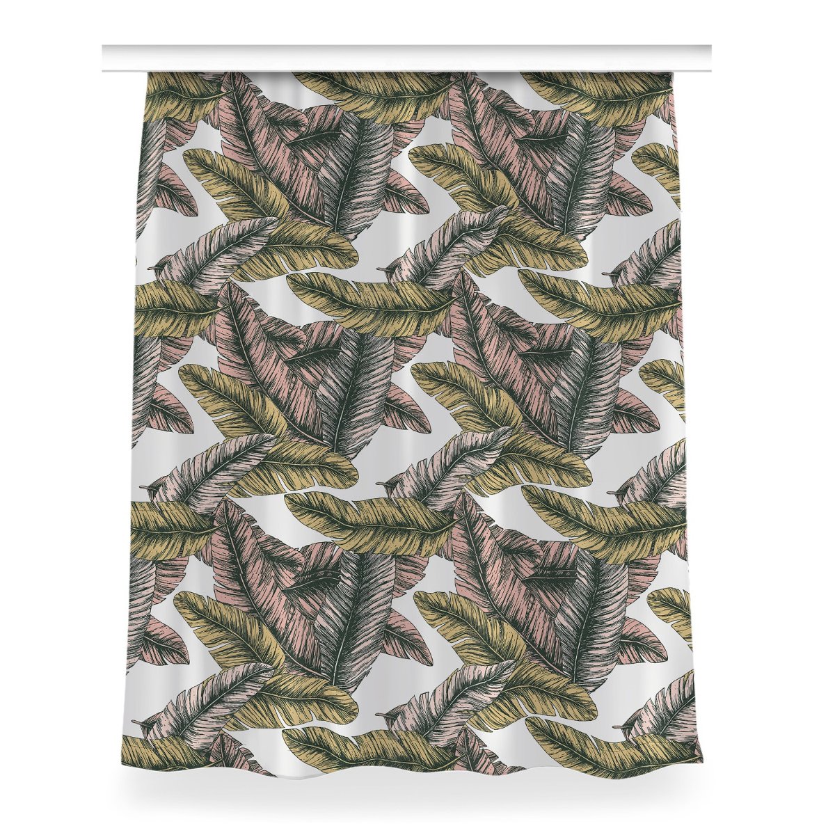Gotowa zasłona na kółka Bananowe Liście 150x200 cm, Fabricsy