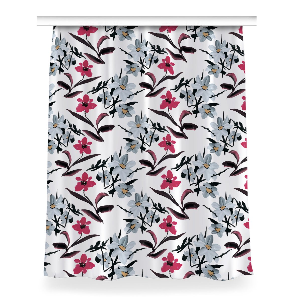 Gotowa zasłona z nadrukiem Piękne kwiaty 150x200, Fabricsy