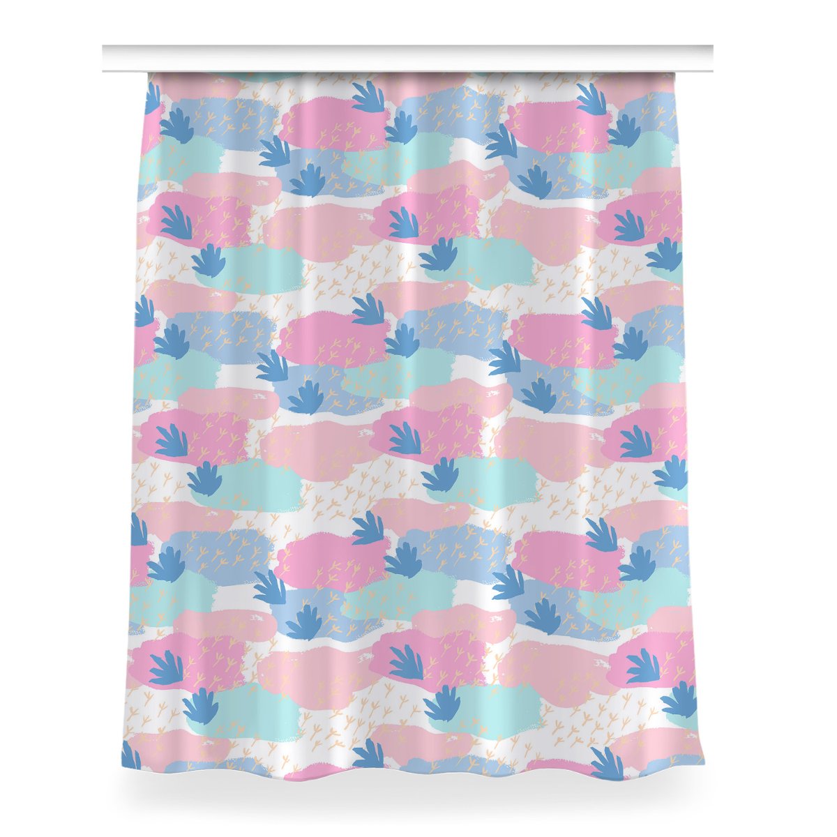 Gotowa zasłona na kółka Odciski łapek wzór 150x200, Fabricsy