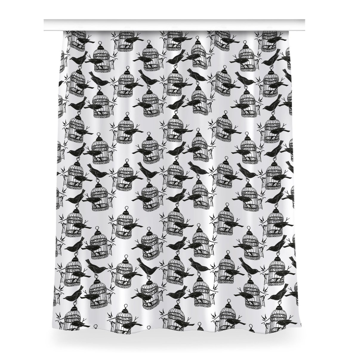 Gotowa zasłona dekor Klatki ptaków wzór 150x200 cm, Fabricsy
