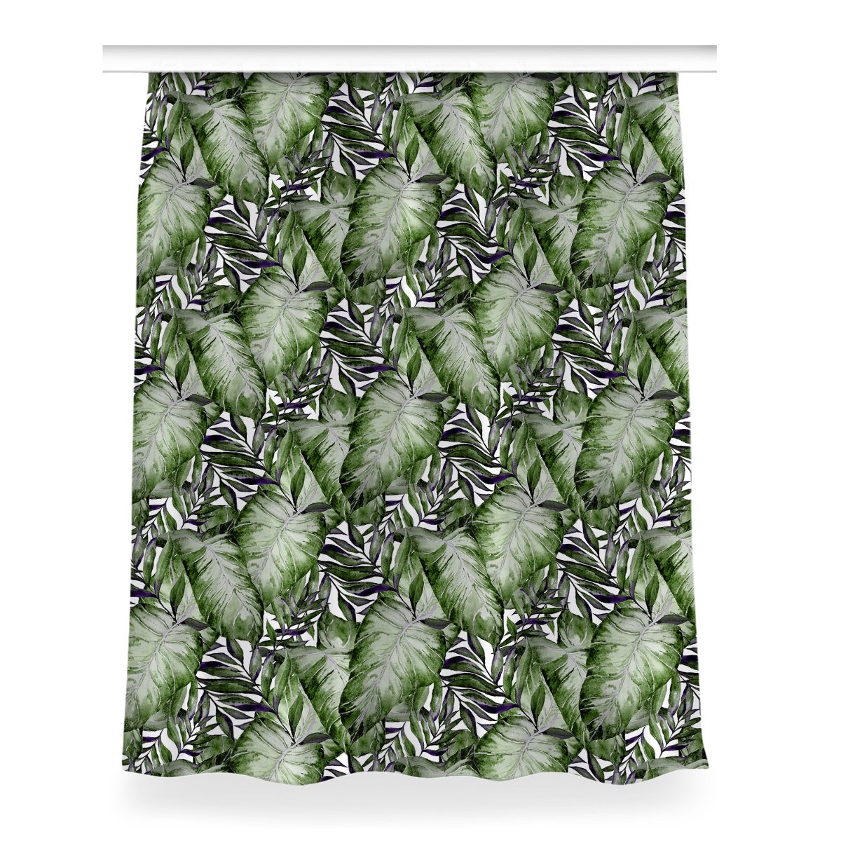 Klasyczna zasłona kolory Liść Monstera 150x200 cm, Fabricsy