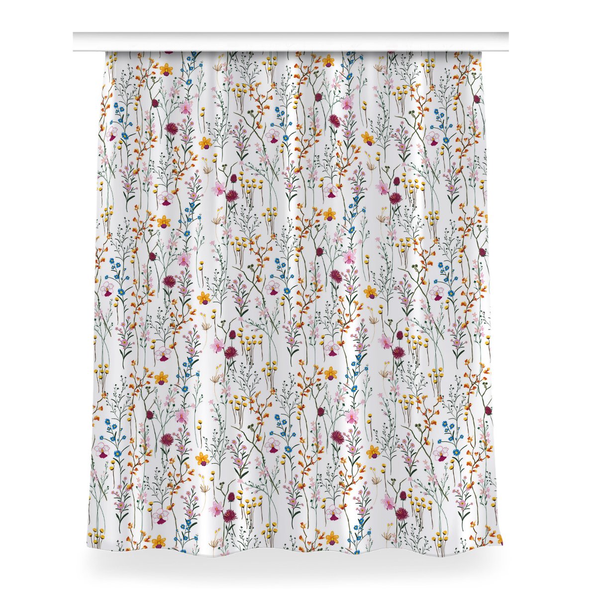 Klasyczna zasłona z nadrukiem Polne kwiaty 150x200, Fabricsy