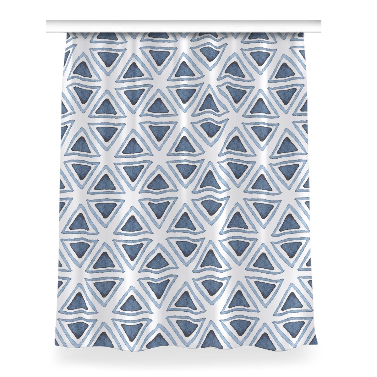 Kolorowa zasłona z nadrukiem Trójkąty wzór 150x200, Fabricsy