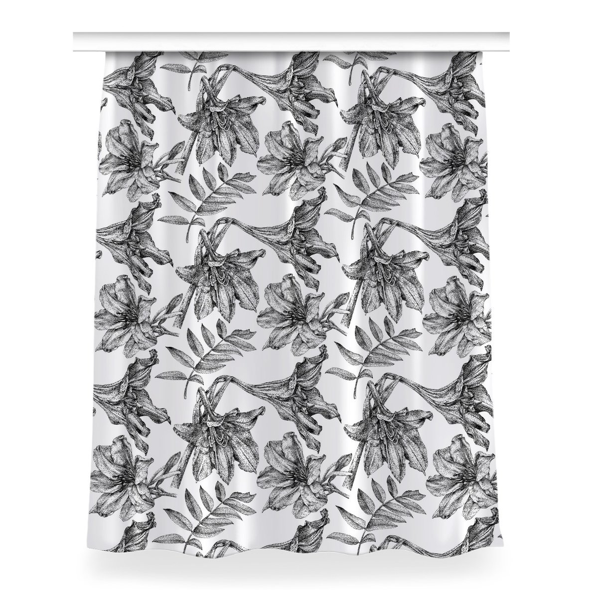Gotowa zasłona na kółka Lilie do sypialni 150x200, Fabricsy