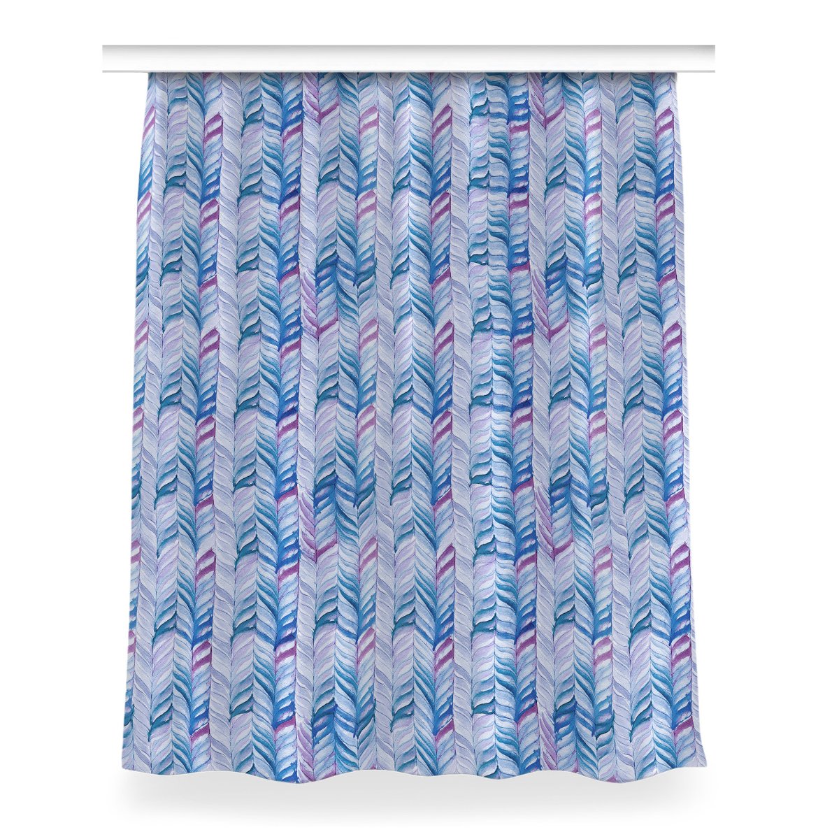 Zasłona z nadrukiem gotowa Wzór w jodełkę 150x200, Fabricsy