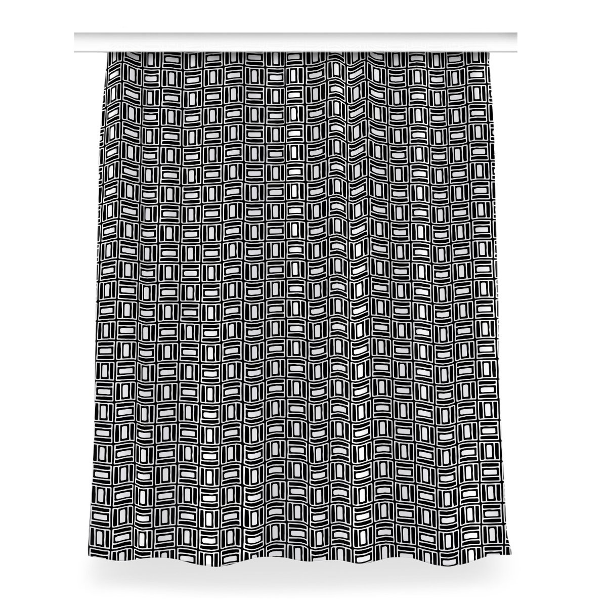 Gotowa zasłona na kółka Geometryczny wzór 150x200, Fabricsy