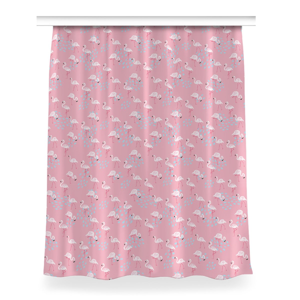 Gotowa zasłona na kółka Flamingi do pokoju 150x200, Fabricsy