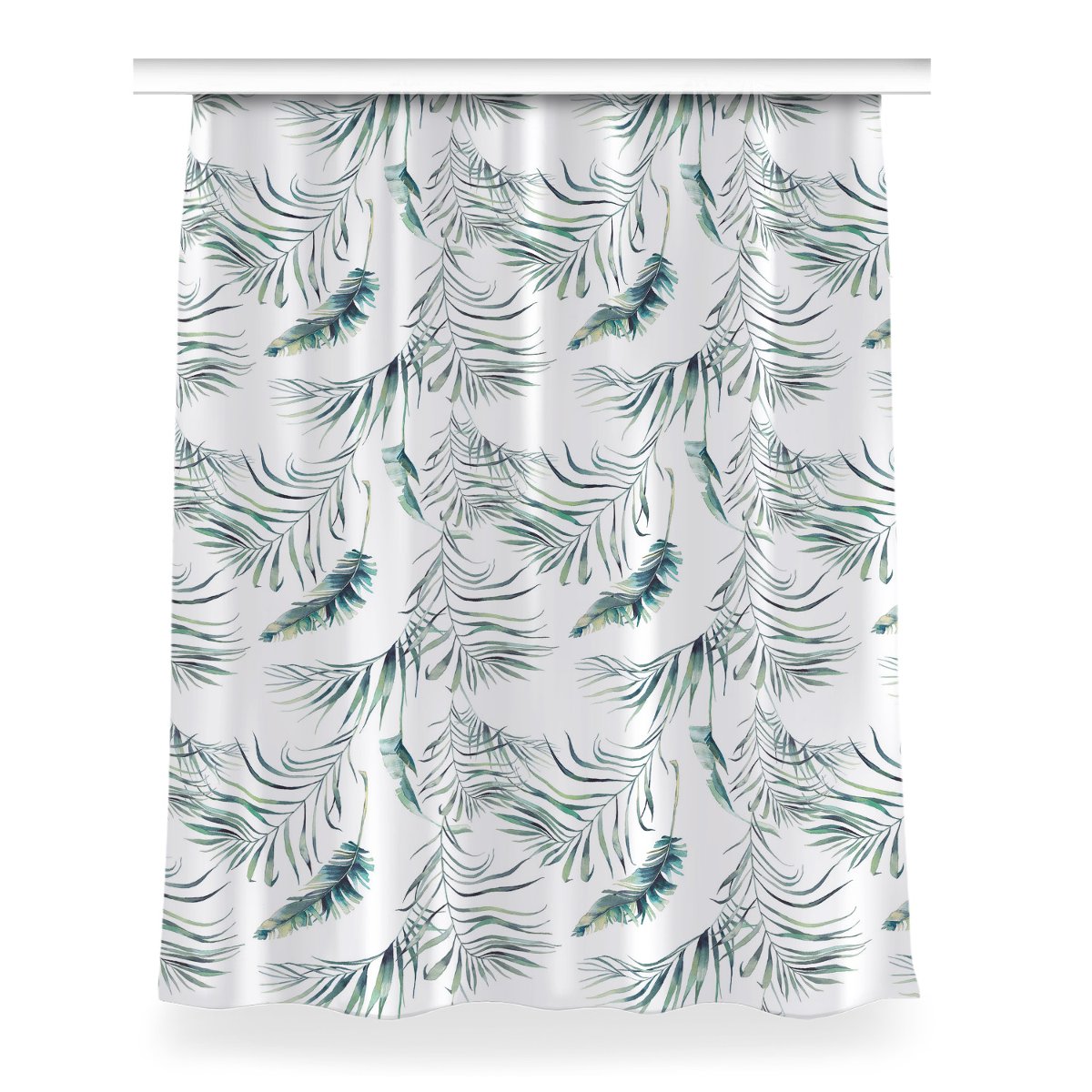 Gotowa zasłona na kółka Liście jak pióra 150x200, Fabricsy