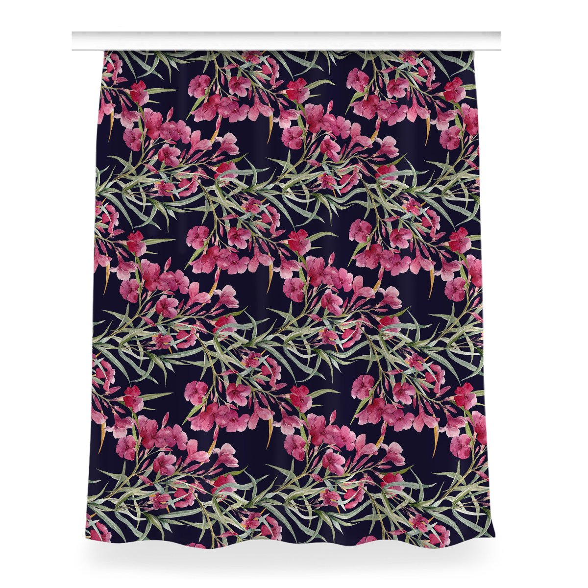 Gotowa zasłona z grafiką Akwarela Kwiaty 150x200, Fabricsy