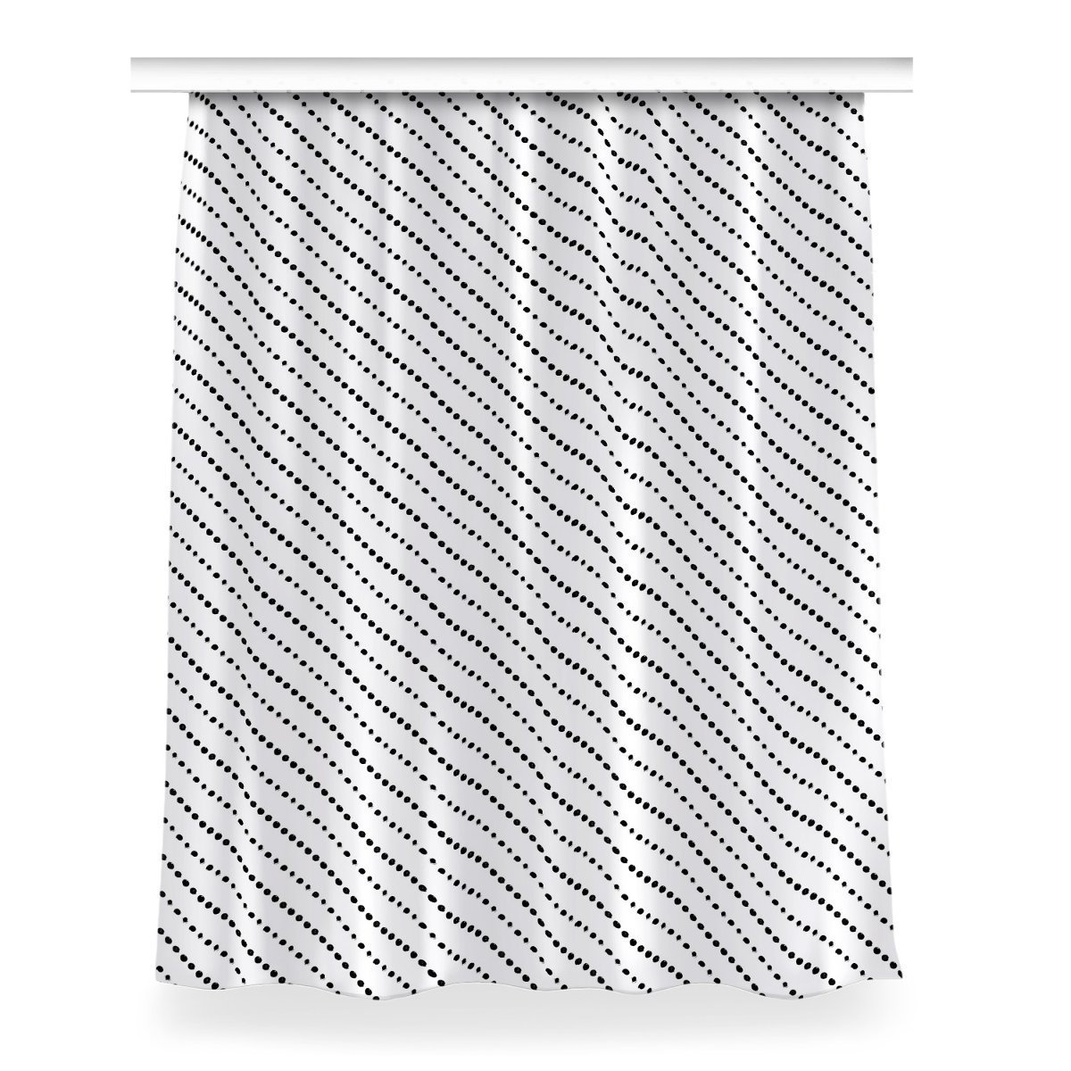 Gotowa zasłona na kółka Kropki geometria 150x200, Fabricsy