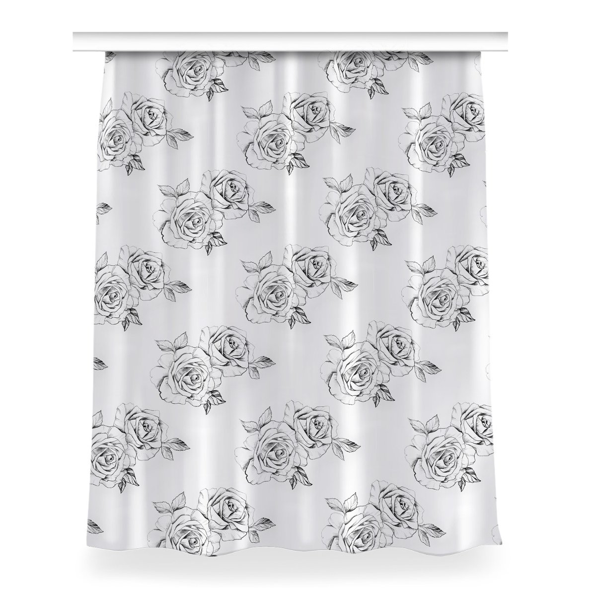 Gotowa zasłona na kółka Róże do sypialni 150x200, Fabricsy