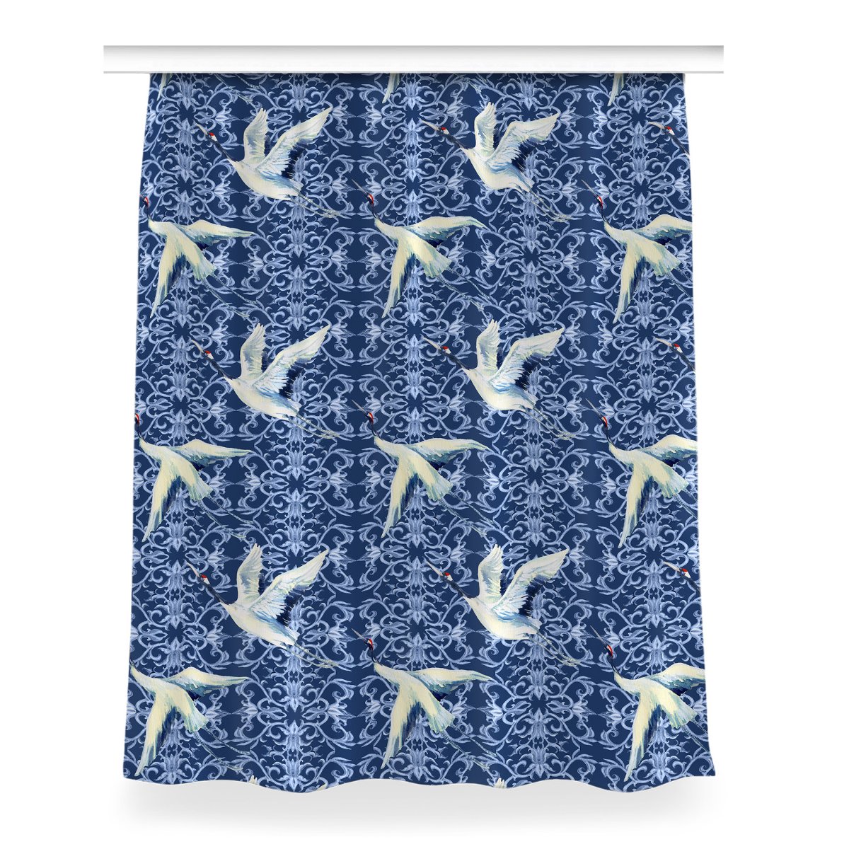 Gotowa zasłona z grafiką Chińskie żurawie 150x200, Fabricsy