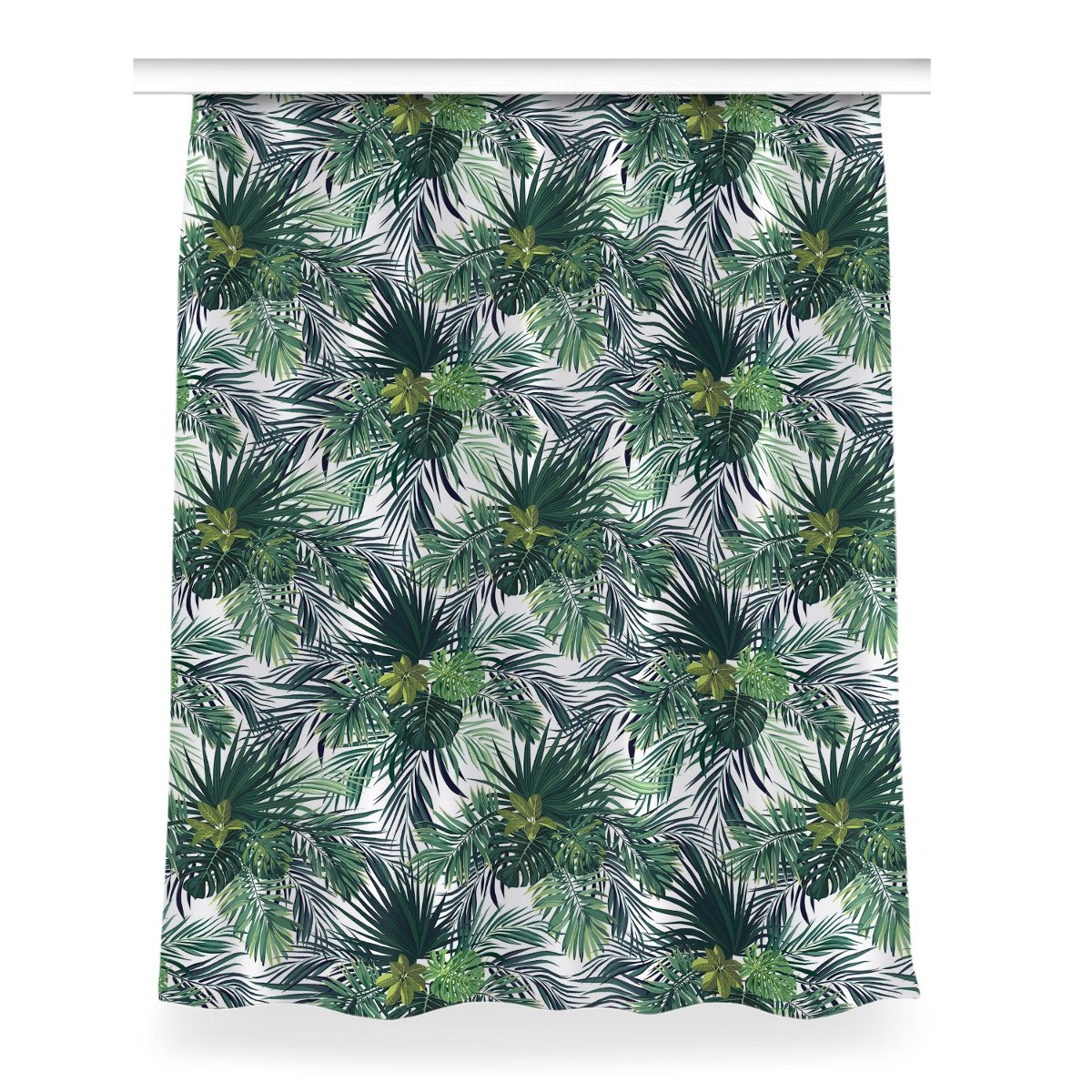 Zasłona z grafiką kolory Tropikalne liście 150x200, Fabricsy