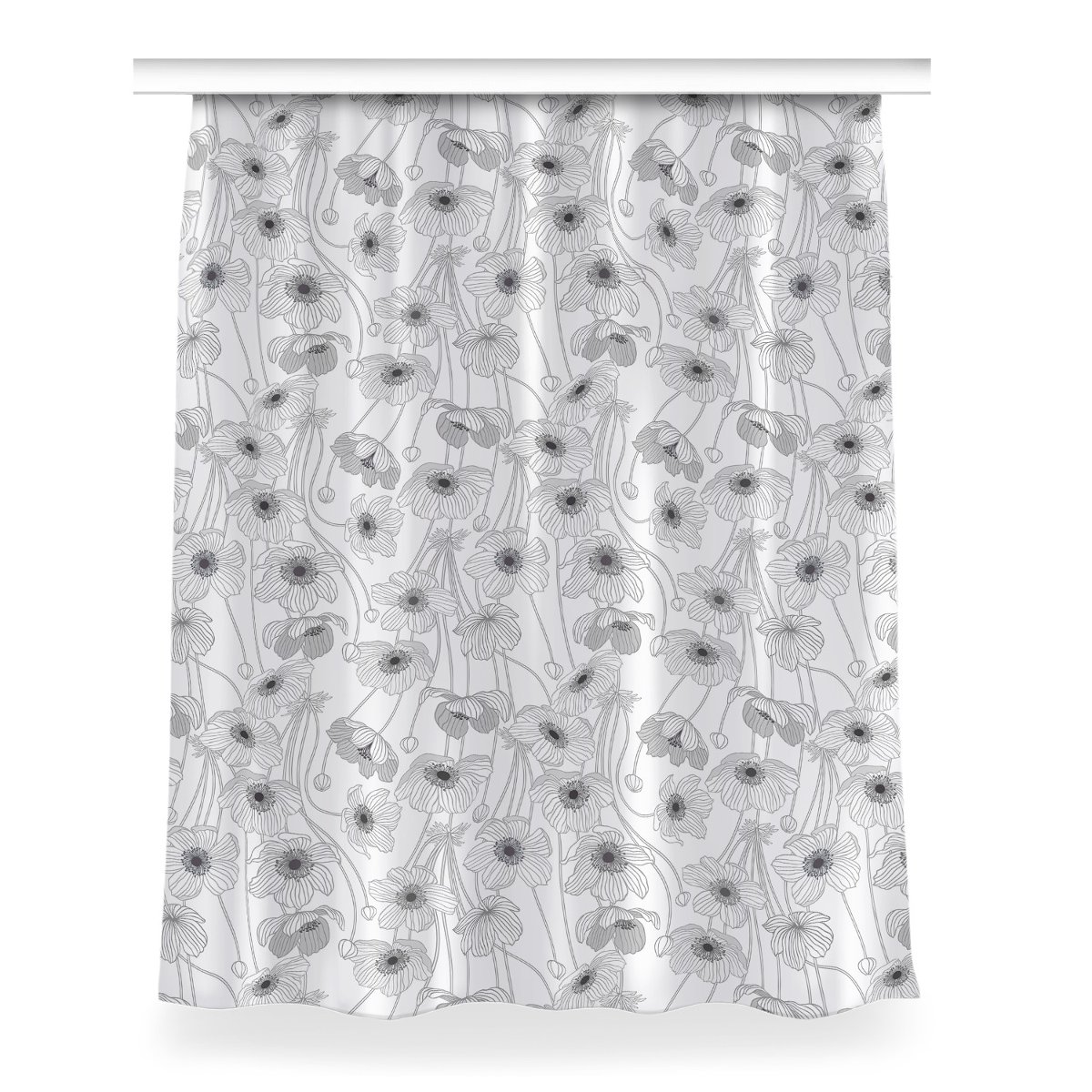 Gotowa zasłona na kółka Maki do sypialni 150x200, Fabricsy
